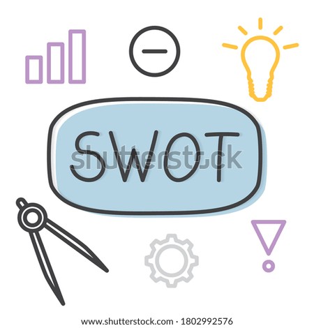 SWOT (Strengths Weaknesses Opportunities Threats) acronym- vector illustration