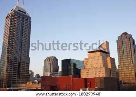 Skyscrapers in downtown of Indianapolis, Indiana