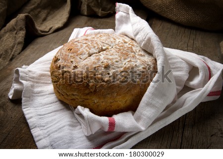 Freshly baked homemade bread