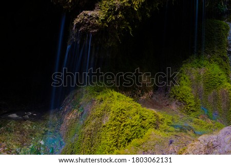 small waterfall in the wood