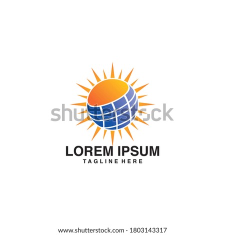 Solar Energy Logo Design Illustration