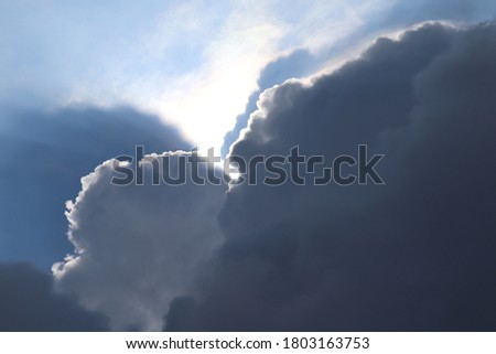 Black Cloud Covered The Sun Light