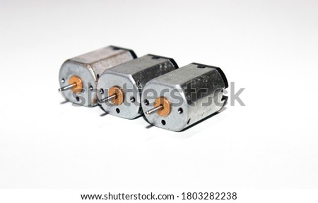 A picture of electric drone motor with white background 