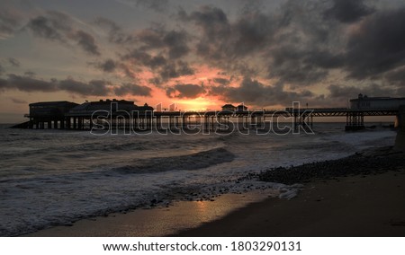 sunrise picture taken of cromer pier 