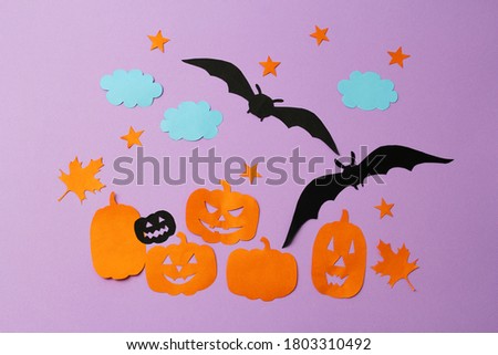 halloween background with pumpkin background from paper