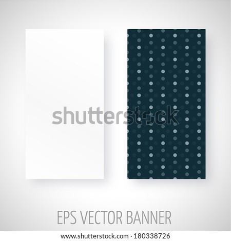 Vector banner with different color dots decoration over blue background