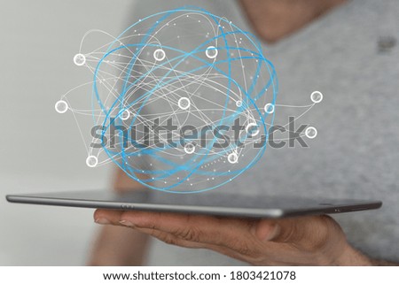 Digital Network and data concept.
