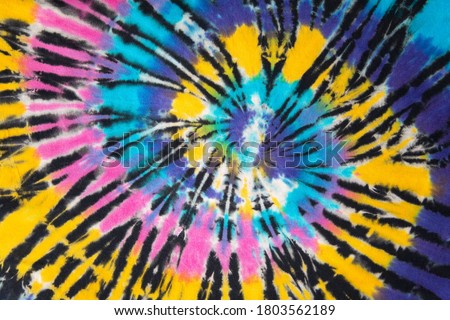 rainbow spiral tie dye colorful pattern. Royalty-Free Stock Photo #1803562189