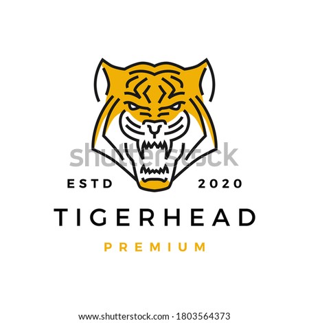 tiger head logo vector icon illustration