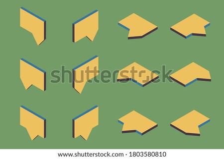 Speech bubble 3d isometric abstract.