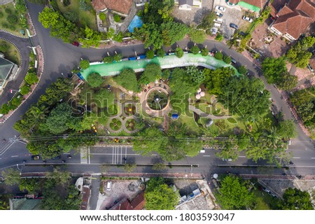 Badaan Park is a a small park in the middle of magelang city with a beautiful view Royalty-Free Stock Photo #1803593047