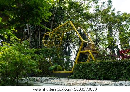 Badaan Park is a a small park in the middle of magelang city with a beautiful view Royalty-Free Stock Photo #1803593050