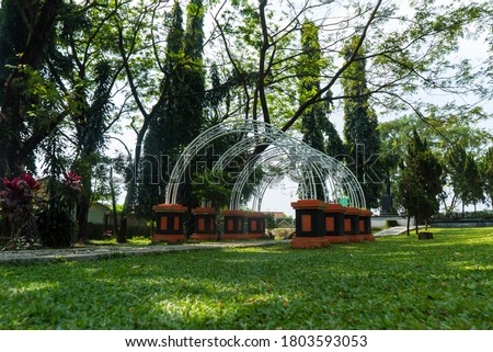 Badaan Park is a a small park in the middle of magelang city with a beautiful view Royalty-Free Stock Photo #1803593053