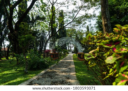Badaan Park is a a small park in the middle of magelang city with a beautiful view Royalty-Free Stock Photo #1803593071