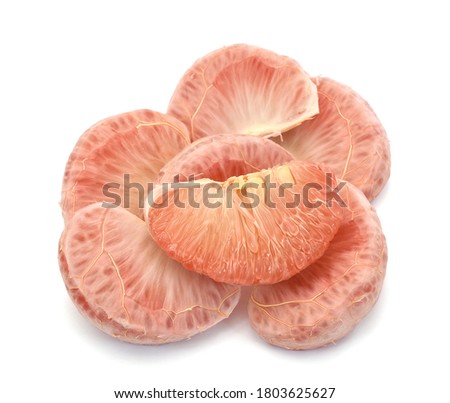 the succulent grapefruit citrus isolated on white background