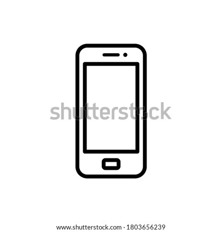 Phone line icon vector illustration. Mobile phone icon symbol design