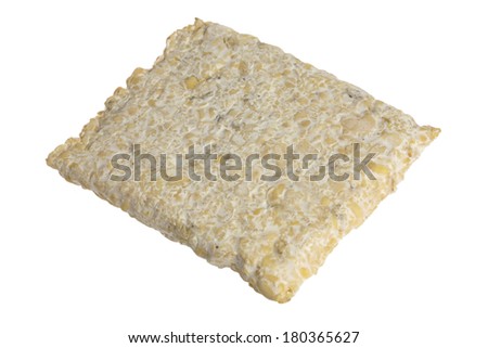 Asian protein product on white background