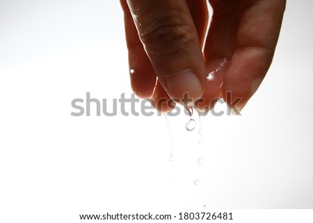 Wash hand with clean water