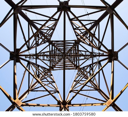 business, outdoor, engineer, abstract, steel, watt, structure, pole, generation, plant, line, station, grid, pollution, volt, generator, distribution, engine, energetic, pylon, supply, electrical, hig Royalty-Free Stock Photo #1803759580