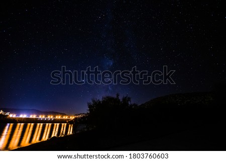 starry summer sky with milky way