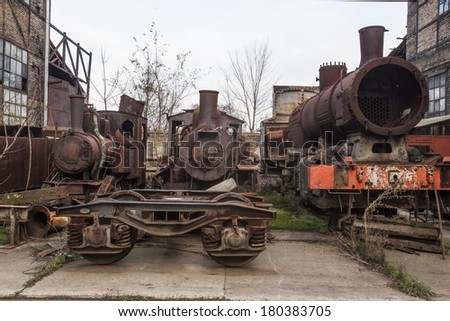 old locomotive, vintage  industrial era