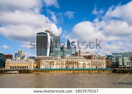 The City of London, a city and county that contains the historic centre and the primary central business district (CBD) of London, England, UK