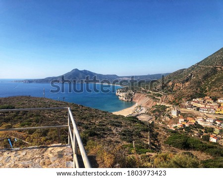 Southwest coast view in Sardinia called “Sulcis Iglesiente” Royalty-Free Stock Photo #1803973423