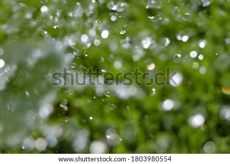 blur bokeh from water texture and green background