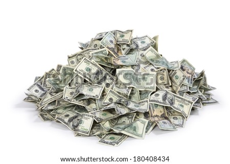 Pile of US money Royalty-Free Stock Photo #180408434