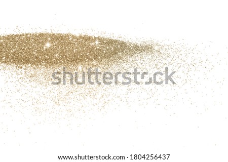 Background with gold glitter on white background for your design