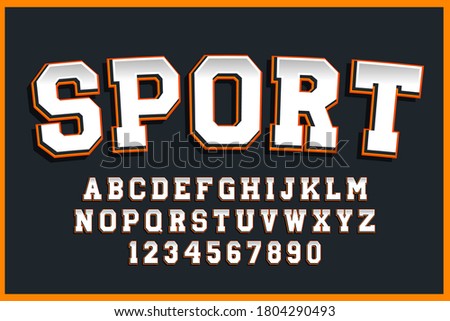 decorative sport Font and Alphabet