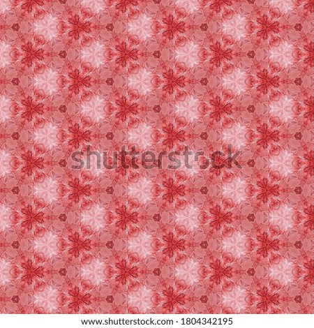 red and white watercolor kaleidoscopic seamless pattern for textile, surface, fashion, interior design. acrylic gouache pattern background. geometrical design textile