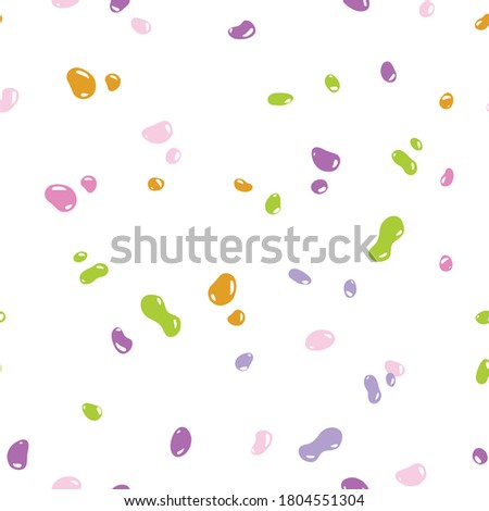 Lollipops. Glaze candy. Vector bright colored drops. Abstract seamless background. Suitable for textiles, fabrics, clothing, packaging, surface design.
