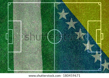 Soccer 2014 ( Football ) nigeria and Bosnia and Herzegovina 