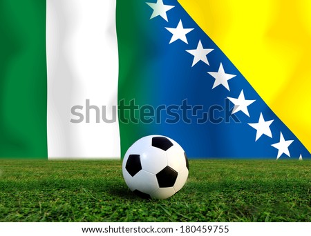 Soccer 2014  ( Football ) nigeria and Bosnia and Herzegovina 