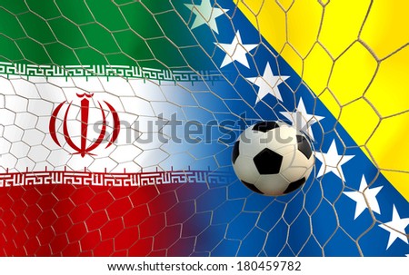 Soccer  2014 ( Football ) Iran and Bosnia and Herzegovina