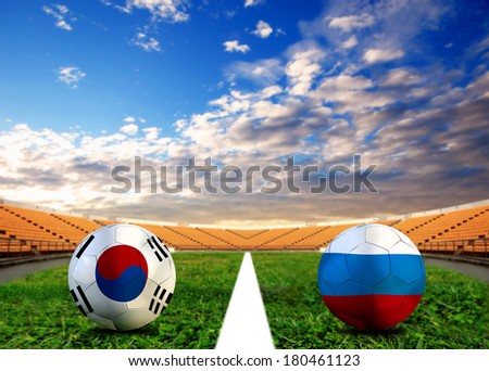 Soccer 2014 ( Football ) South Korea and Russia