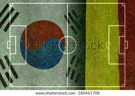 Soccer 2014 ( Football ) South Korea and Belgium