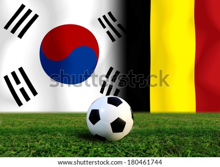 Soccer  2014 ( Football ) South Korea and Belgium