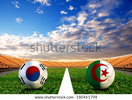 Soccer 2014 ( Football ) South Korea and Algeria