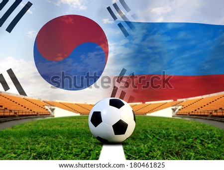 Soccer 2014  ( Football ) South Korea and Russia