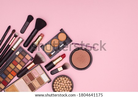 Make up products on left corner 