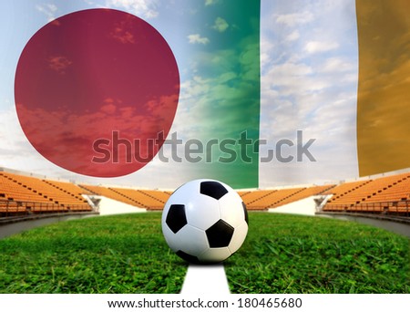 Soccer  2014 ( Football ) Japan and Ivory Coast