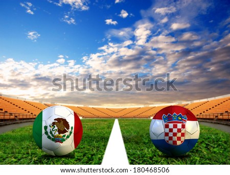 Soccer World Cup 2014 ( Football ) Mexico and Croatia