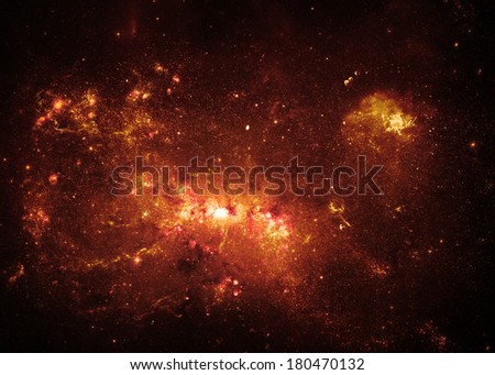 Gold Nebulae - Elements of this Image Furnished by NASA