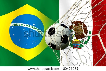 Soccer 2014 ( Football ) Brazil and Mexico 