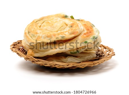 chinese pancakes on White Background