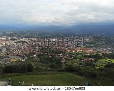Oviedo, beautiful city of Asturias,Spain. Aerial Drone Photo