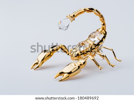Scorpio zodiac sign gold color