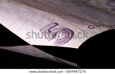 close-up Turkish banknotes detail background